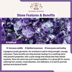 Om Mani Padme Hum Thangka Photo Frame Amethyst Citrine Decor – close-up amethyst crystals, purple healing stone detail