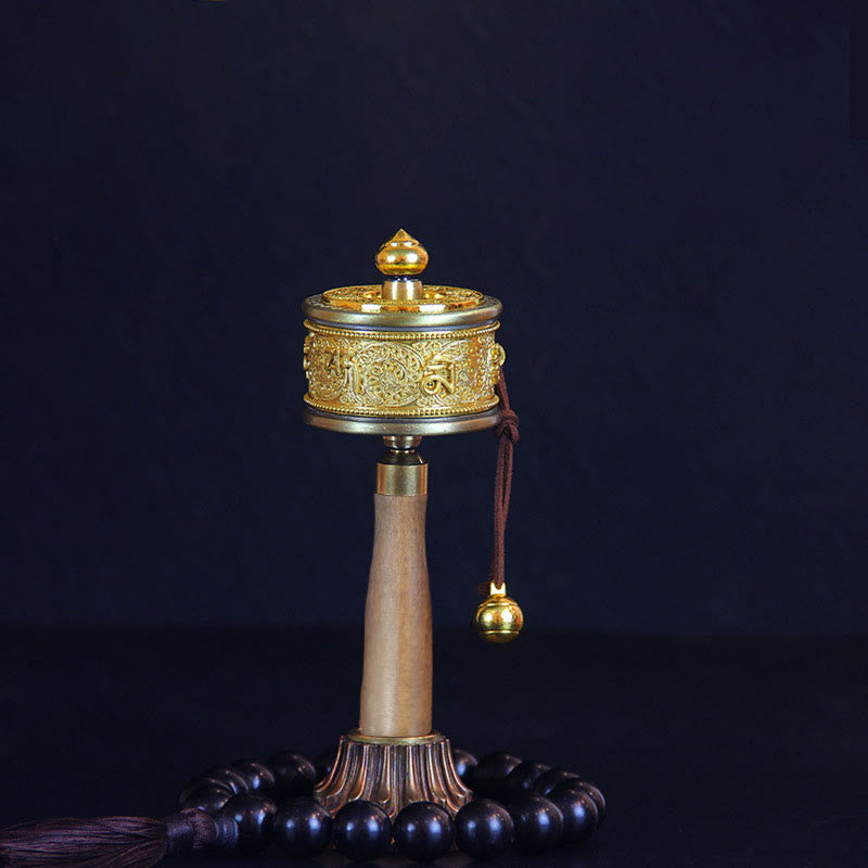 Copper Tibetan Prayer Wheel Om Mani Padme Hum Hauptbild