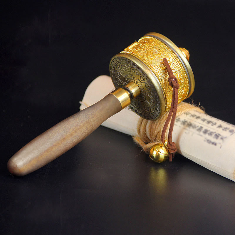 Copper Tibetan Prayer Wheel Om Mani Padme Hum Zweitbild