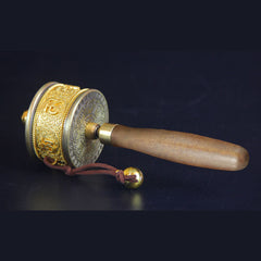 Rueda de Oración Tibetana de Cobre "Om Mani Padme Hum" | Sabiduría y Paz
