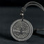 Tree of Life Shungite Stone Necklace – round shungite pendant with tree carving on braided cord, protection jewelry