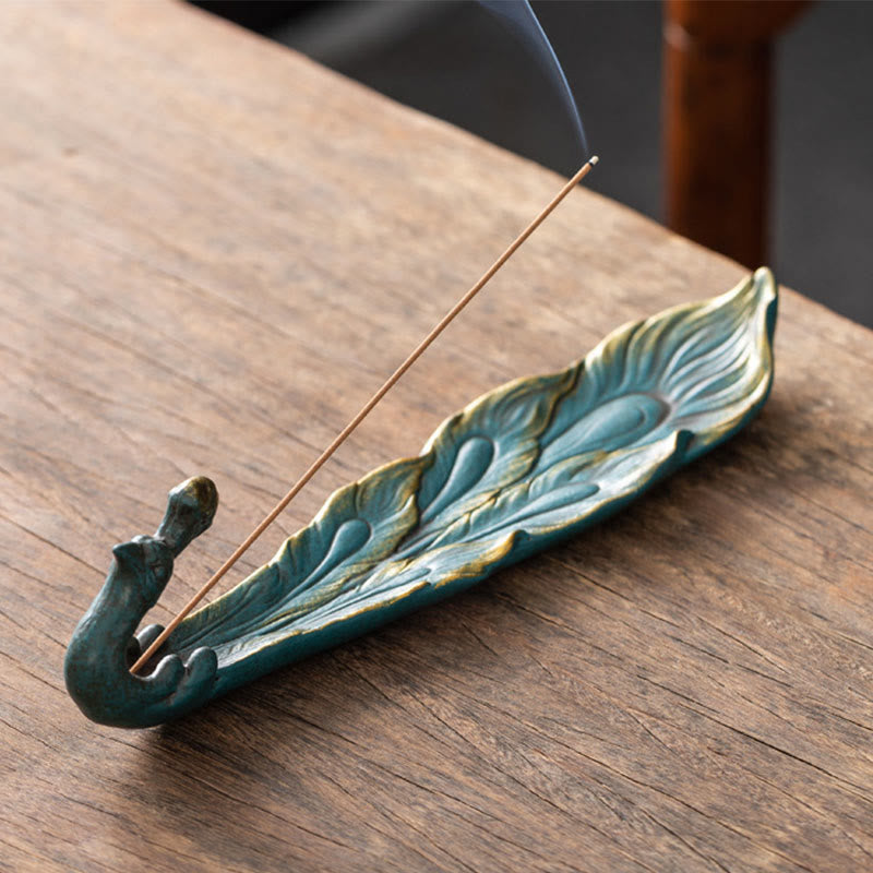 Peacock Shape Ceramic Incense Burner Zweitbild