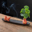 Pixiu Wealth Ceramic Incense Burner – pink Pixiu dragon plant, smoking stick holder zen