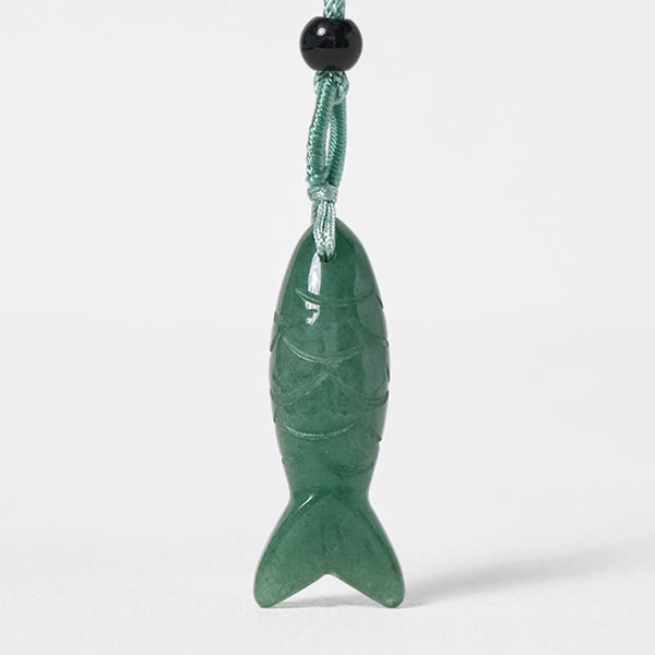 Koi Fish Crystal Necklace Pendant – Buddha Stones brand craftsmanship story card, artisan crystal jewelry