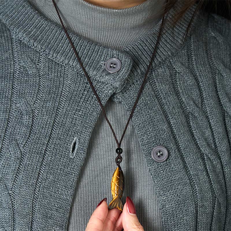 Koi Fish Crystal Necklace Pendant – green aventurine stone properties card luck positivity, crystal guide