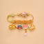 Year of the Horse Fu Character Peace Buckle Lotus Brooch – Enamel gourd, bell, lotus pearl drop, horse, Fortunate