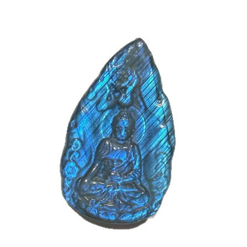 Natural Labradorite Buddha Teardrop Figurine Healing Crystal Decor – size comparison with coin, mini healing labradorite