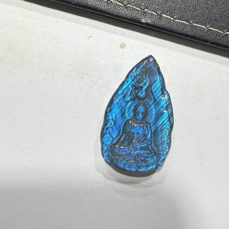 Natural Labradorite Buddha Teardrop Figurine Healing Crystal Decor – teardrop buddha angles, collectible crystal statue