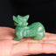 Choose Wisely Green Aventurine Pixiu – palm size comparison, hand carved miniature statue