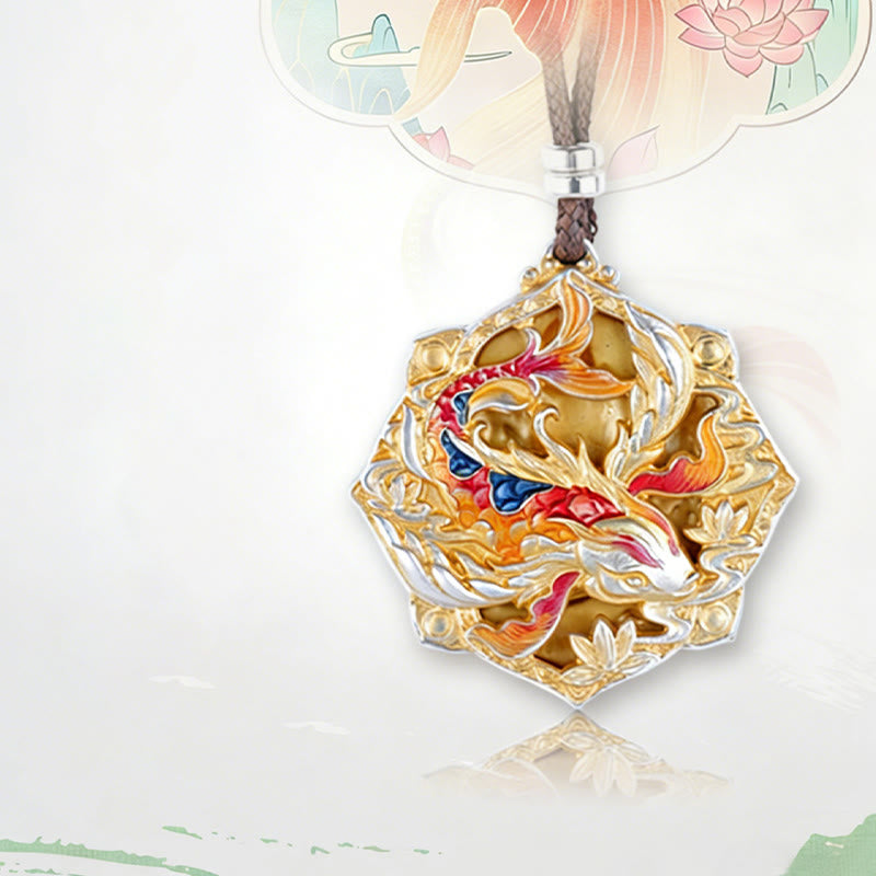 999 Silver Koi Pendant – Pendant on neck with modern outfit, versatile koi luck necklace styling