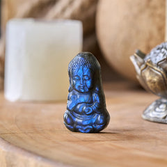 Natural Labradorite Buddha Figurine Mini Crystal Healing Statue – mini labradorite buddha figurine, crystal healing statue