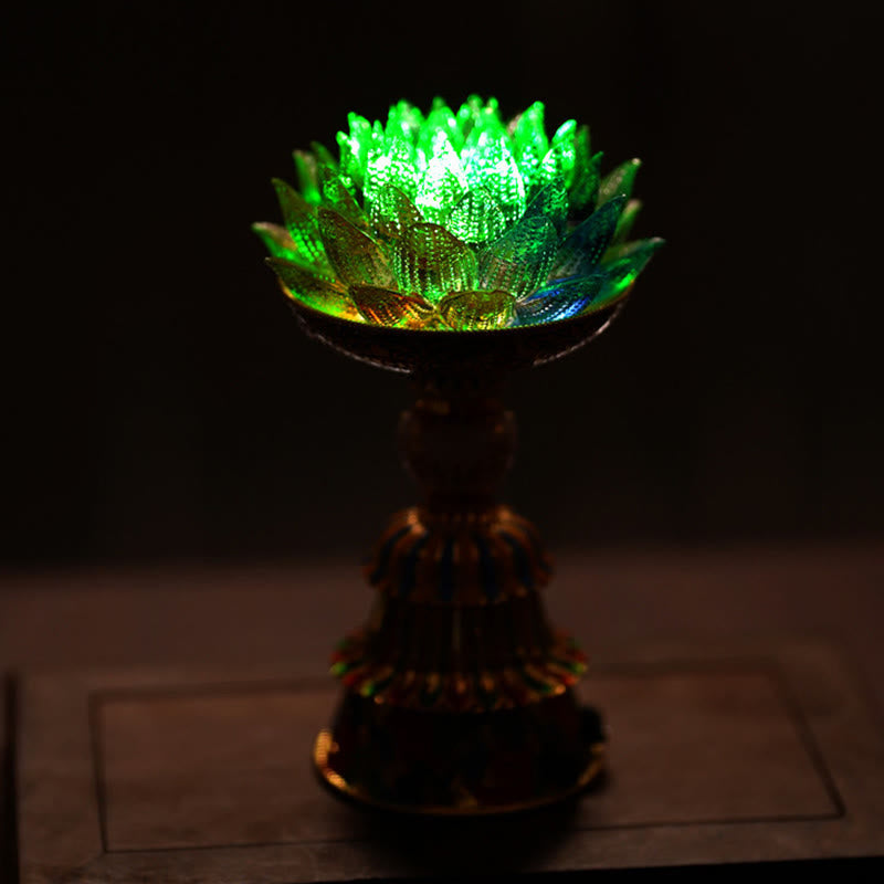 Decoración de cristal de loto Liuli de los ocho auspicios | Iluminación