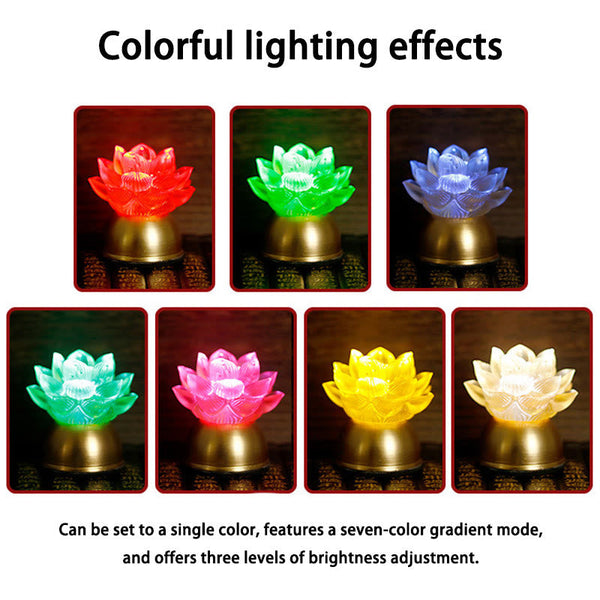 Lotus Liuli Glass Copper Decoration
