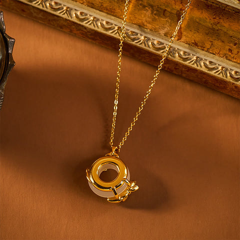 Lotus Peace Buckle Copper Necklace Zweitbild