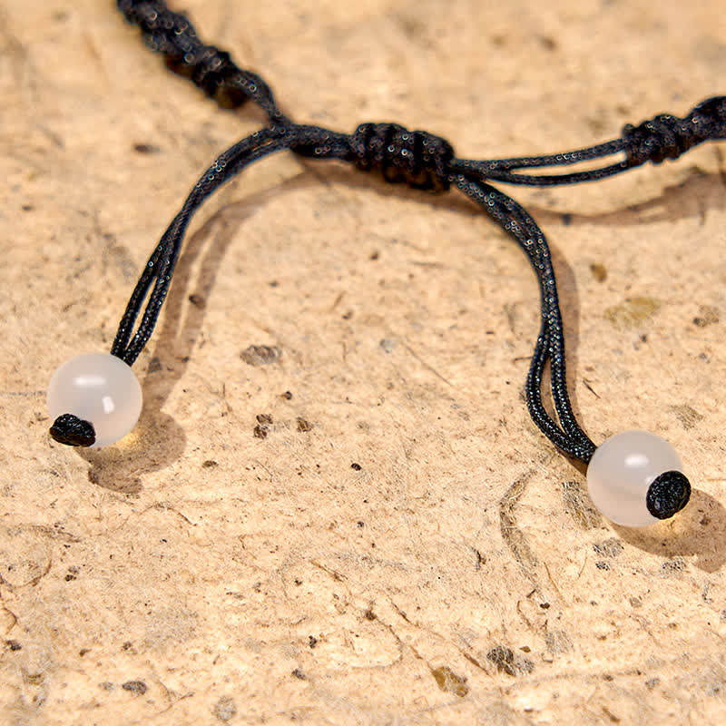 999 Sterling Silver Koi Fish Bracelet – adjustable sliding knot closure with agate bead cord ends