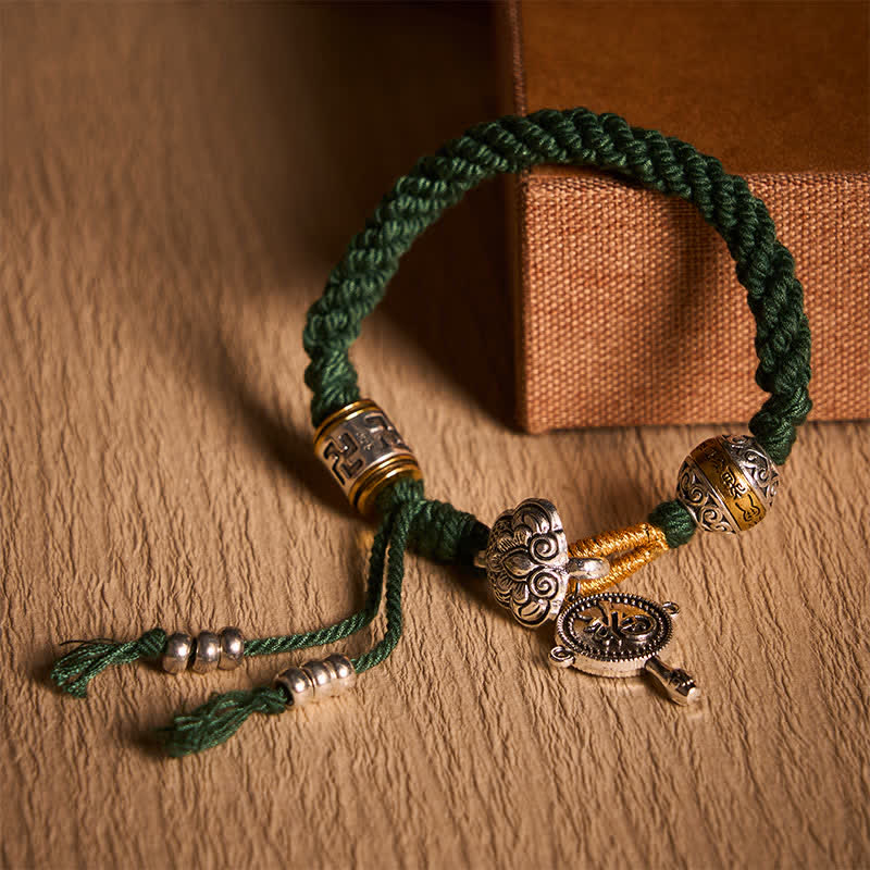Bracelet Corde Fu Swastika Om Mani Padme Hum