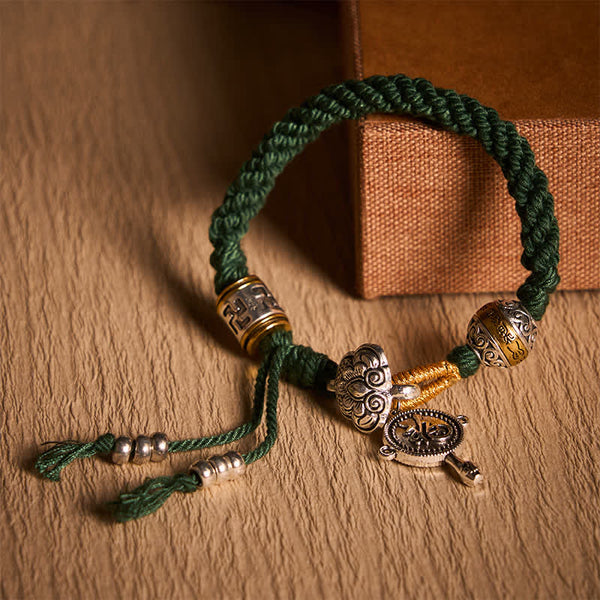 Bracelet Corde Fu Swastika Om Mani Padme Hum