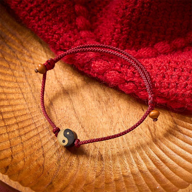 Bracelet en corde coloré Ébène Yin Yang Image secondaire du produit
