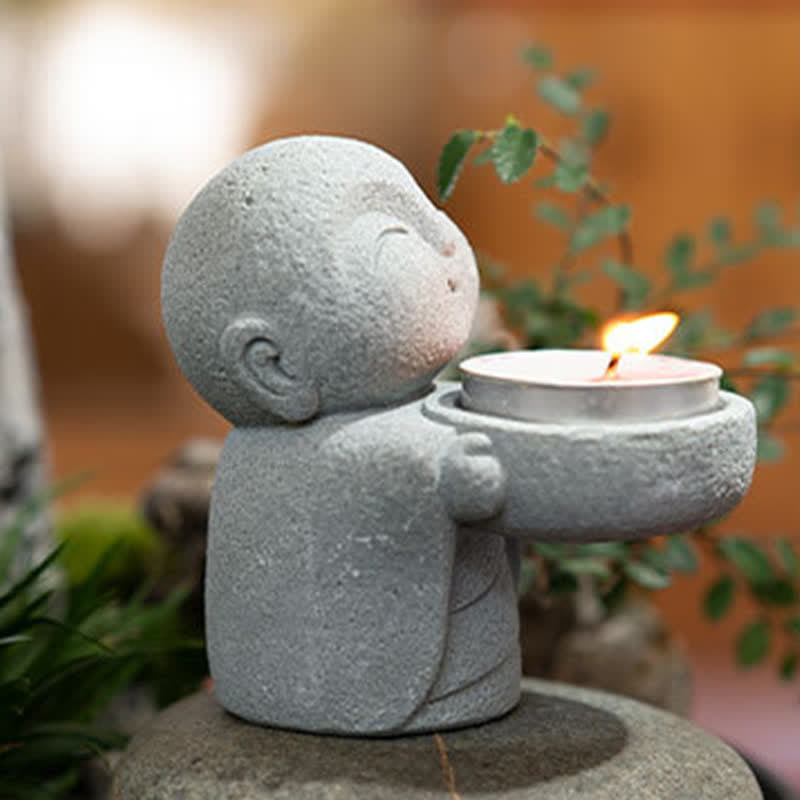 Buddha Serenity Candle Holder Statue – serenity candle holder in bedroom creating, candle holder, resin statue, home decor