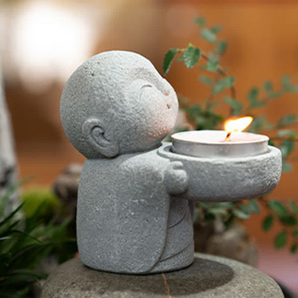 Buddha Serenity Candle Holder Statue – serenity candle holder in bedroom creating, candle holder, resin statue, home decor