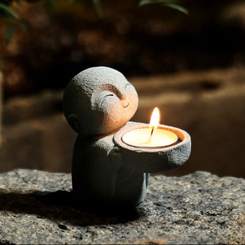 Buddha Serenity Candle Holder Statue – Buddha serenity candle holder resin statue, candle holder, resin statue, home decor