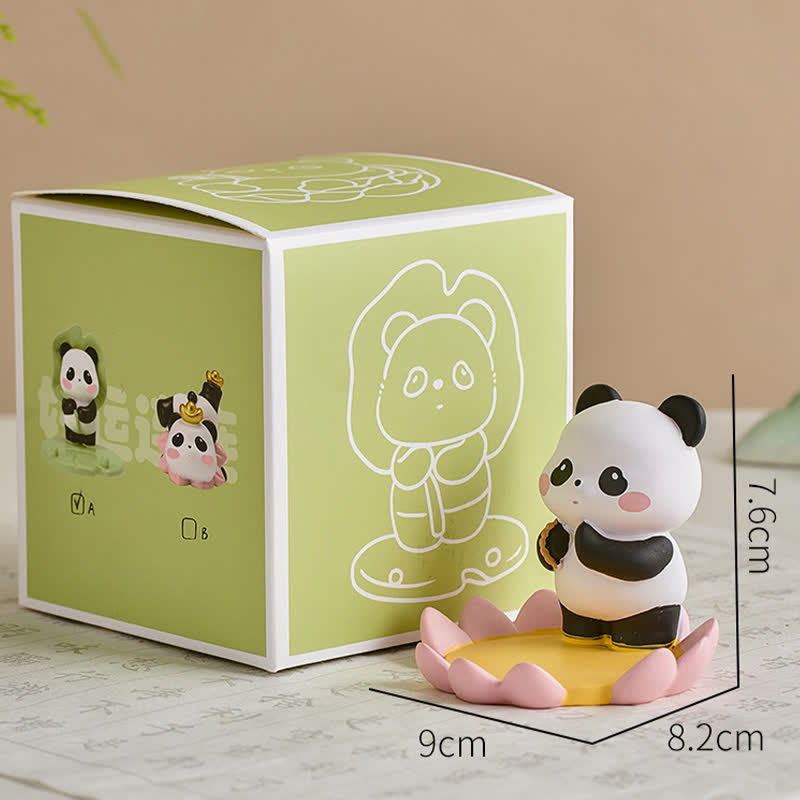 Resin Lotus Panda Phone Stand | Purity & New Beginnings