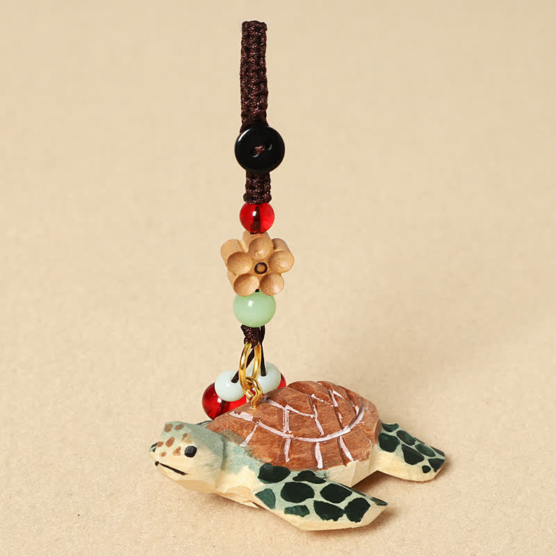 Wood Turtle Om Mani Padme Hum Keychain Secondary image