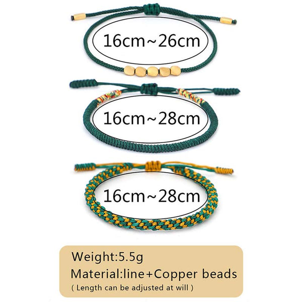 3 PCS Tibetan Copper Beads Bracelet Set, image 13, healing bracelet