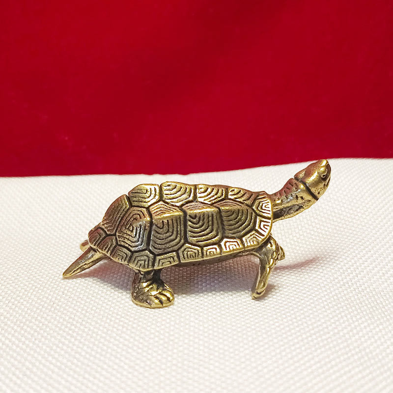 Mini Frog Turtle Koi Copper Decor – copper koi fish leaping pose with water splash base, miniature home sculpture