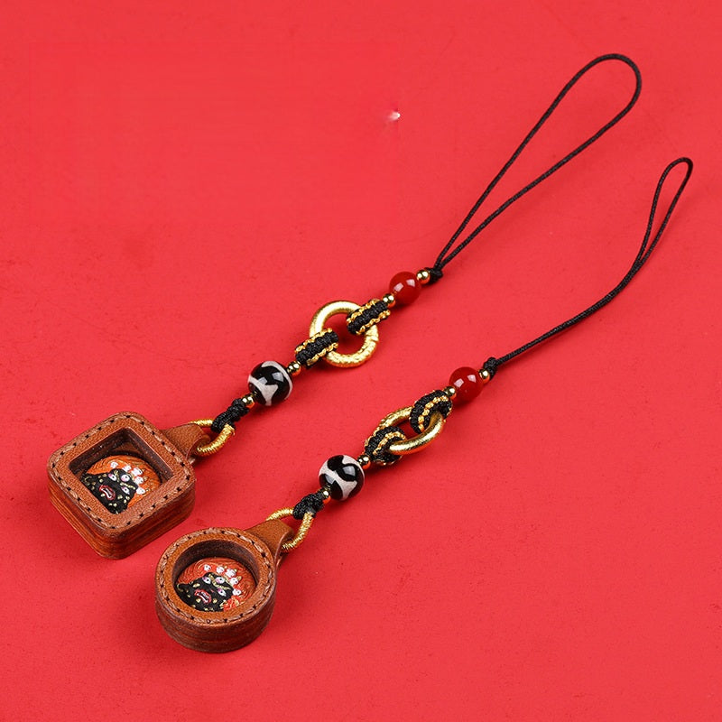 Tibetan Buddhist Palden Lhamo Thangka Keychain, image 9, lucky charm
