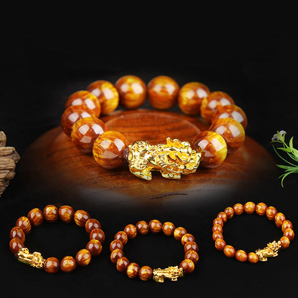 Golden Tiger Eye Bracelet – Multiple sizes displayed on black, family bracelet set