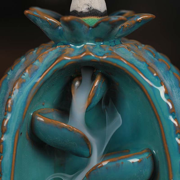 Cactus Ceramic Backflow Incense Burner