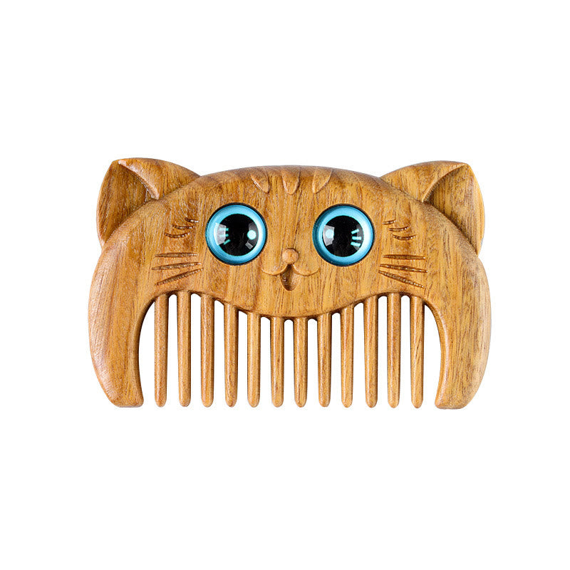 Green Sandalwood Cat Portable Comb, image 11