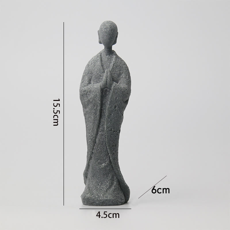 Meditation Buddha Monk Serenity Home Decoration – Quiet contemplation Buddha monk figurine, serene tabletop centerpiece