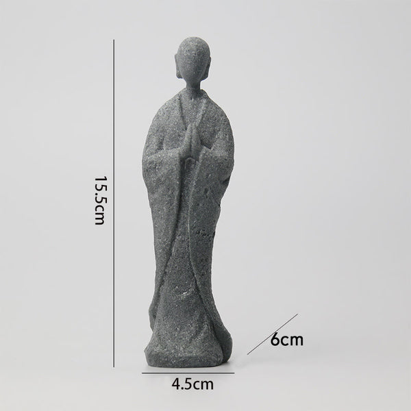 Meditation Buddha Monk Serenity Home Decoration – Quiet contemplation Buddha monk figurine, serene tabletop centerpiece