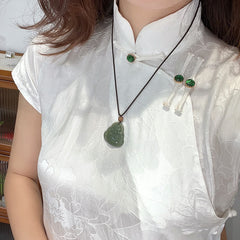 Laughing Buddha Hetian Jade Necklace – Plump smiling Buddha with exposed belly, good fortune charm