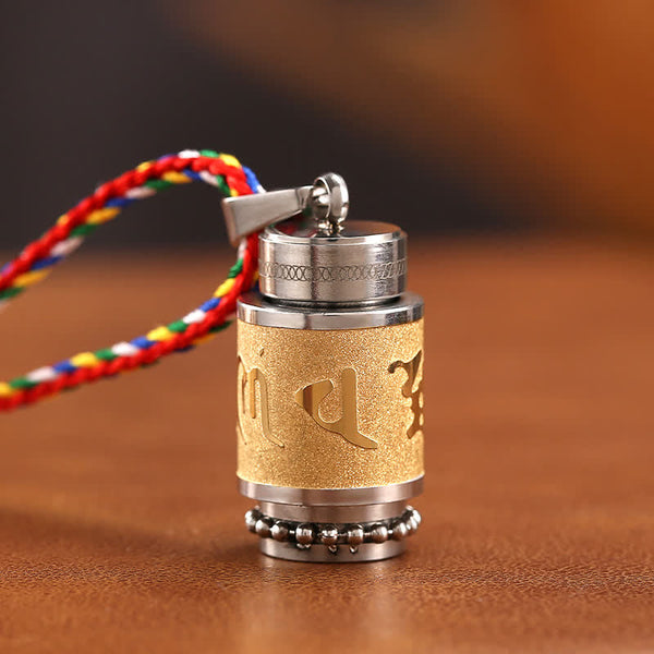 Titanium Steel Om Mani Padme Hum Shurangama Mantra Amulet