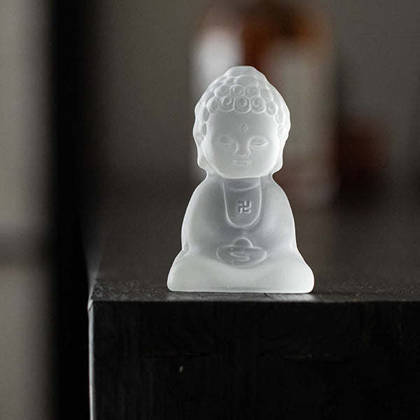 Mini Tathagata Buddha Liuli Serenity Desk Decoration – Compact desk friendly size, meditation focus piece