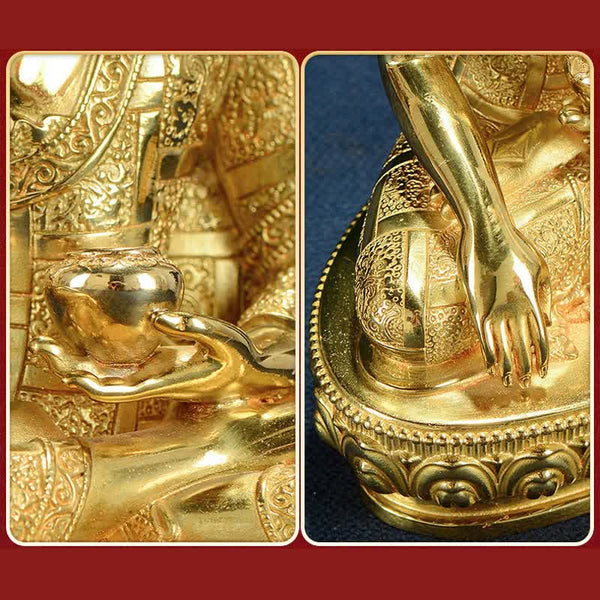 Shakyamuni Enlightenment Copper Statue – protective wrap and foam insert, safe delivery packaging