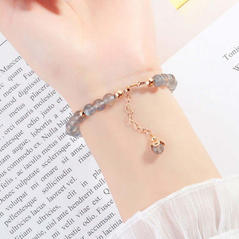 Moonstone PiXiu Bracelet – Gold clasp and chain extender detail with moonstone bead, craftsmanship