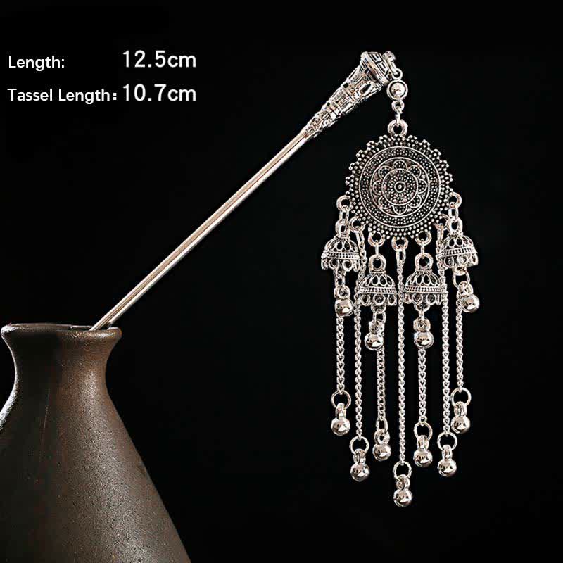Mandala variant size detail, 12.5cm length with 10.7cm tassel