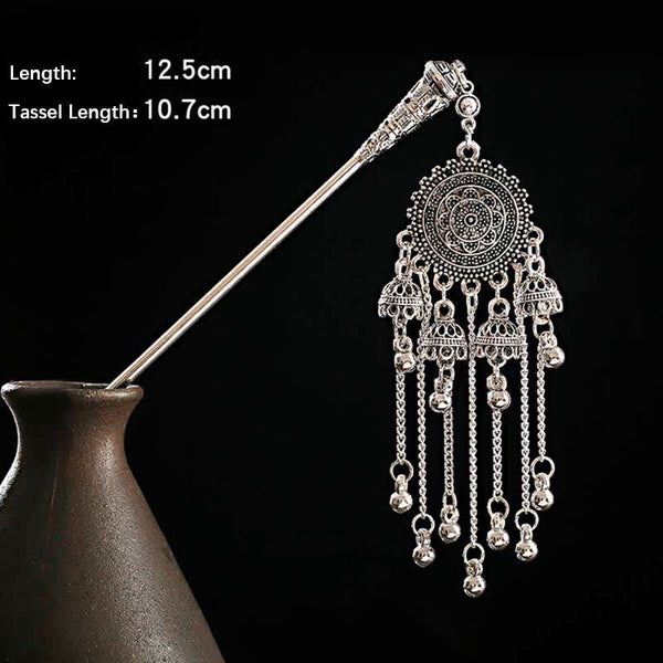Mandala variant size detail, 12.5cm length with 10.7cm tassel
