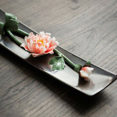 Ceramic Lotus Incense Burner | Serenity & Balance