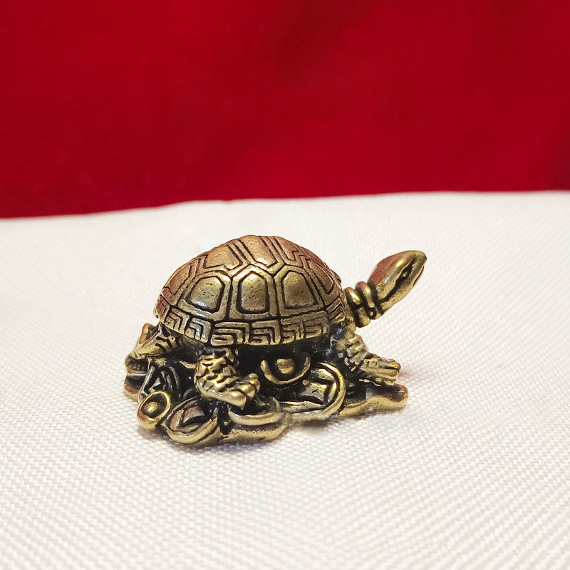 Mini Frog Turtle Koi Copper Decor – copper crab in defensive posture, claw details, mini animal home decoration