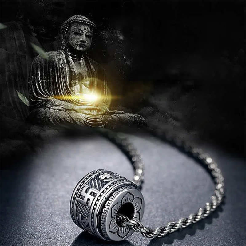 Tibetan Om Mani Padme Hum Copper Pendant Necklace Secondary image