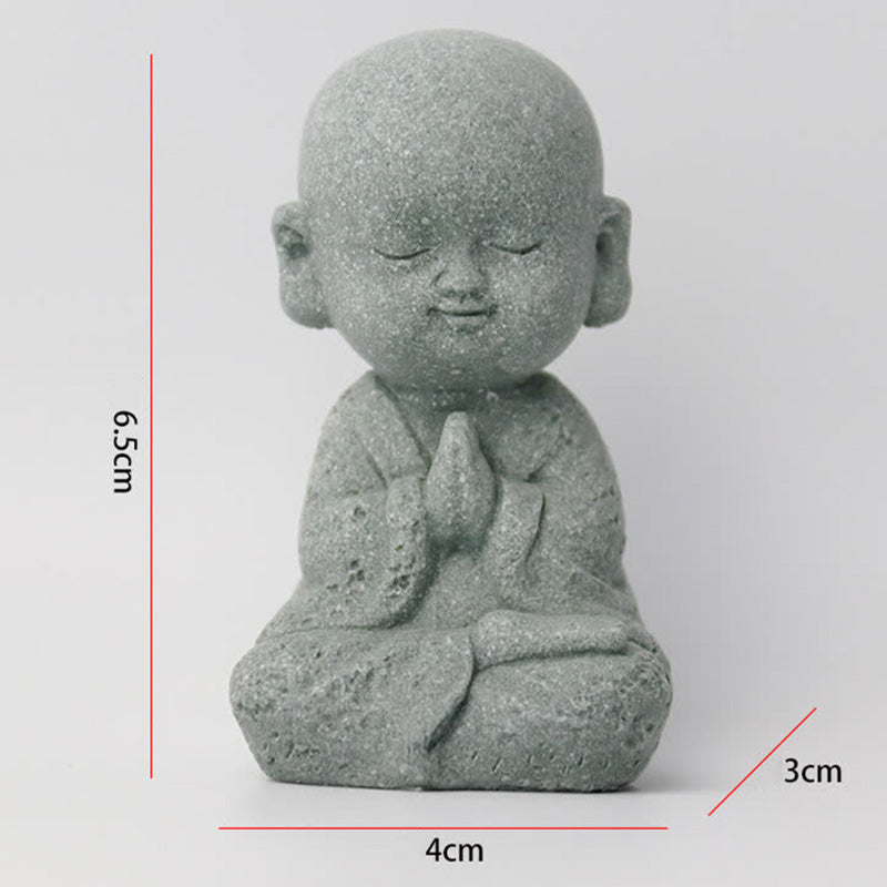 Meditation Monk Statue - Praying monk hands folded in namaste pose with size specifications