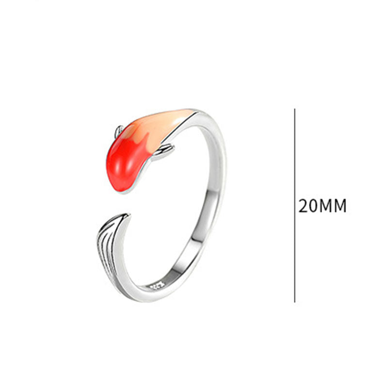 Copper Koi Fish Adjustable Ring – macro detail of koi fish scales and fins engraved on copper surface