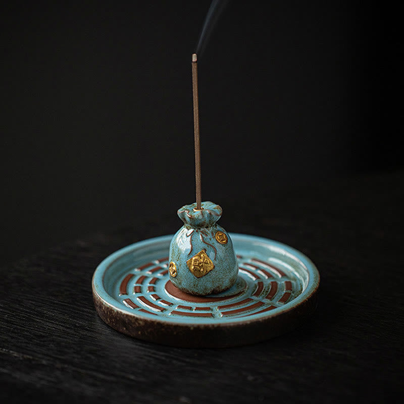 Treasure Bowl Bagua Ceramic Incense Burner