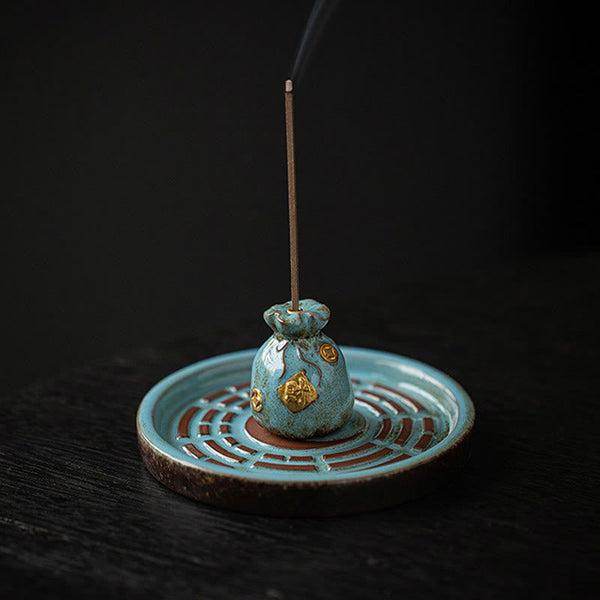 Treasure Bowl Bagua Ceramic Incense Burner