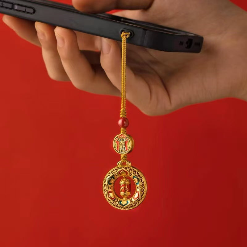 Golden Sand Fortune Charm Keychain, image 6, lucky charm